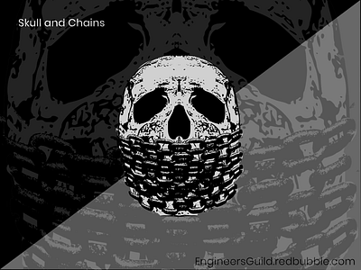 Skull and Chains chains chains of freedom dark design fear freedom freedomofspeech illustration skull skull and chains