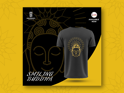 Smiling Buddha poster design for T-shirt ad design buddha buddhism design design art designer line art line artwork minimal minimalistic art poster poster a day poster artwork poster design t shirt