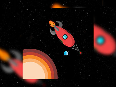 Lost in space flat illustration