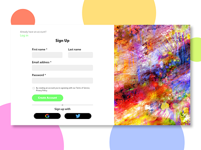 Sign up Form form design form field sign in page sign in screen sign up form sign up page ui design