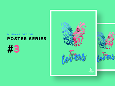 Poster design series - minimal #2 The Two Lovers adobe photoshop adobe xd adobexd dribbble graphic design graphicdesign illustration kiss kissing love lovers minimal photoshop pink poster poster a day poster art poster design romance romantic