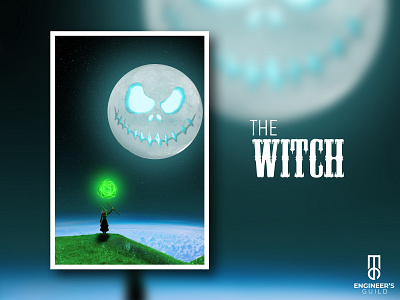 The Witch for Halloween adobe photoshop evil moon graphic design halloween halloween bash halloween design halloween poster illustration inkscape jack o lantern moon photomanipulation photoshop poster poster a day poster art poster artwork poster design witch