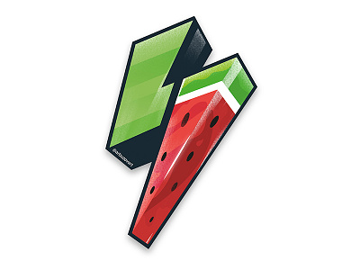 Watermelon 2d arbuzovart illustration stickers vector