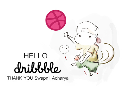 Hello Dribbble dribbble hello illustration