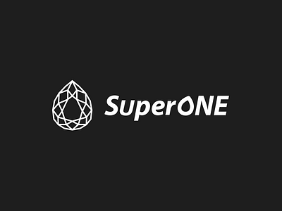 SuperONE Logotype icon illustration logo sketch type