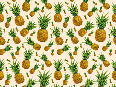 seamless pattern ananas aquarell design digitalaqarell digitalart handpaint handpainted illustration photoshop procreate seamless seamlesspattern surface pattern surface pattern design surfacedesign