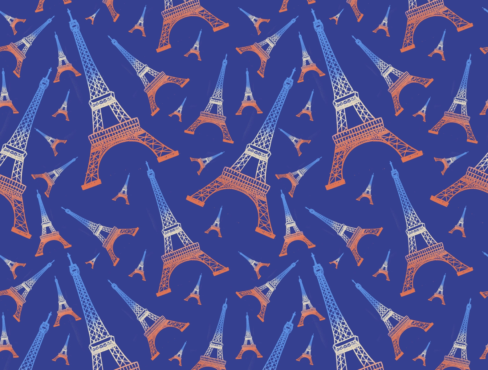 Seamless Pattern Eiffel Tower By Anna Malakhova On Dribbble