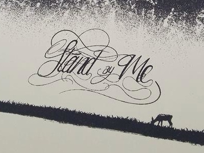 Title Treatment For Stand By Me Print calligraphy crop design digital hand drawn type illustration photoshop poster print procreate screen print stand by me
