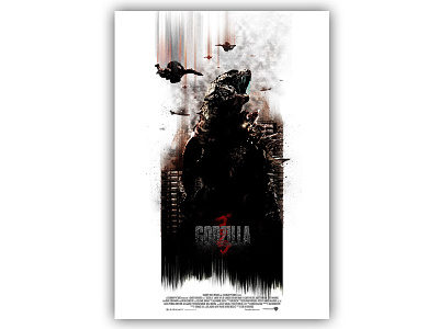 Godzilla full Print crop design digital film godzilla illustration kaiju legendary photoshop poster print procreate
