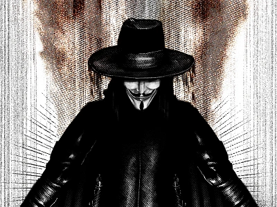 V For Vendetta crop design digital film illustration legendary photoshop poster print procreate v for vendetta vertigo