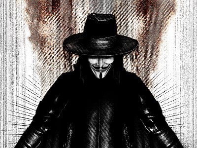 V For Vendetta crop design digital film illustration legendary photoshop poster print procreate v for vendetta vertigo