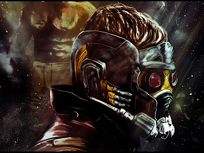 Starlord digital disney film guardians illustration marvel photoshop print wacom