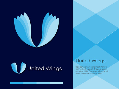 United Wings Logo Design abstract abstract logo app icon brand identity branding branding design business logo company gradient graphic design identity logo logo design logo designer logos logotype logotypes modern logo shorif770 typogaphy