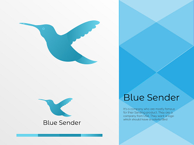 Blue Sender Logo design abstract app icon bird logo brand design brand identity branding branding design business logo gradient logo identity logo logo design logo designer logos logotype logotype design logotype designer logotypes modern logo shorif770