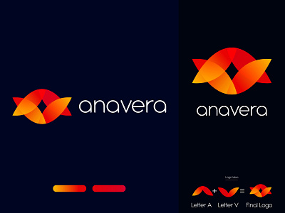 Anavera Logo Design abstract av logo brand design brand identity branding branding design business logo colorful logo company logo creative logo gradient graphic design letter logo logo design logo designer logos logotype modern logo v logo