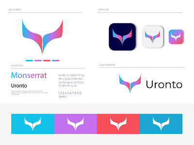 Uronto Logo Design abstract app icon brand design brand identity branding branding agency branding and identity branding design colorful logo company business logo creative logo logomark logos logotype modern shorif770