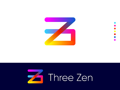 Three Zen Logo Design abstract abstract logo app icon blending logo brand design brand identity branding branding design business logo colorful logo company logo creative gradient logo logo logo design logo designer logomark logos logotype modern