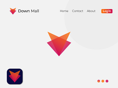 Down Mall Logo Design - Down Arrow Logo Design