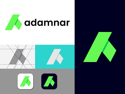 Adamnar Logo Design - A Letter Logo Design