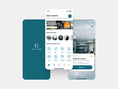 THE CASCADES | GOLF RESORT, SPA & THALASSO luxury mobileapp spa ui