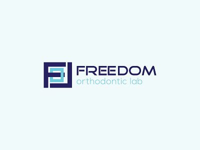 Freedom Orthodontic Lab brand identity branding design flat logo design graphicdesign icon logo maker logodesign logos text logo typography