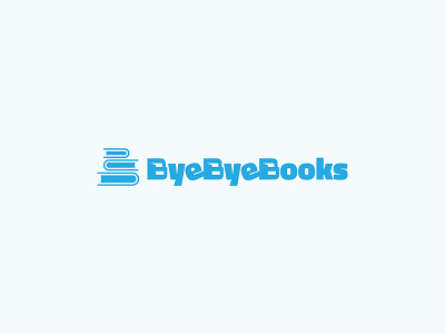 ByeByeBooks brand identity branding flat logo design graphicdesign logo icon logo maker logodesign logos minimal vector