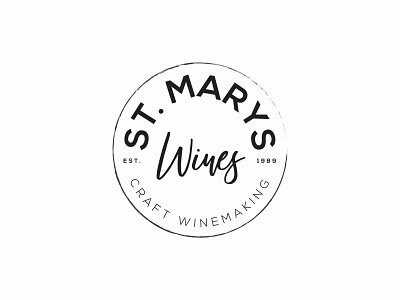 St Marys Wines brand identity branding craft logo flat logo design hipster logo maker logodesign marys wines round logo text logo typography wine logo winemarketing