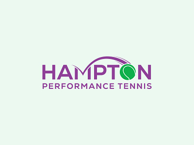 Hampton Performance Tennis brand identity design flat logo design graphicdesign logo logo maker logodesign logos modern logo tennis ball tennis logo text logo