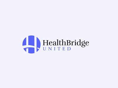 HealthBridge United brand identity bridge logo flat logo design graphicdesign h logo health logo healthcare logo logo logo maker logodesign logos minimal logo