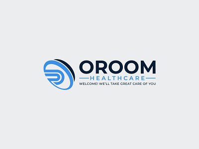 Oroom Healthcare blue logo brand identity design flat logo design graphicdesign healthcare logo logo logo maker logodesign logos minimal logo modern logo design or logo oroom logo wordmark logo