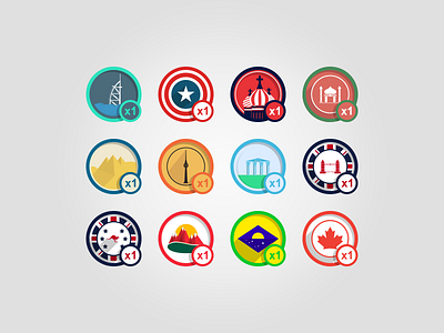 Countries badges