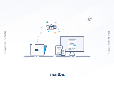 Illustration for Mailbe email illustration mail templates