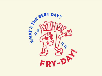 Fry-day! cute art cute illustration design graphic design illustration lineart tshirt design typography