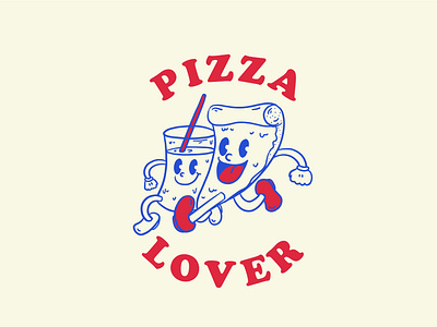 Pizza Lover cute art cute illustration design graphic design illustration lineart tshirt design typography