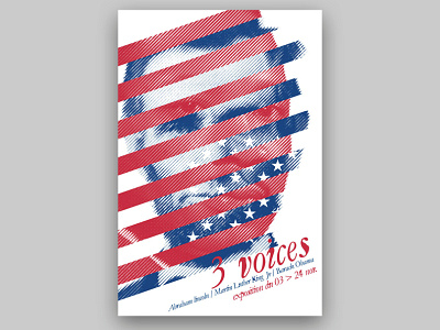 3 voices affiche lincoln lutherking obama poster poster art usa usa flag