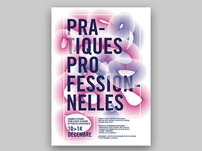 Pratique Professionnelles affiche poster trame typography