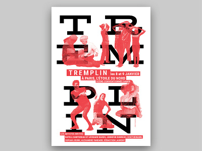 Tremplin affiche danse illustration poster trame typographie