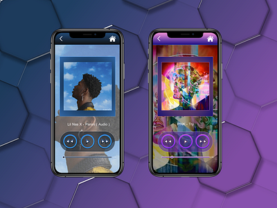 Music Player abstract app design lil nas x music app music player ui ux