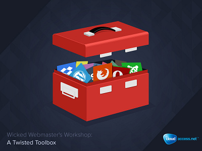 Toolbox blog design flat graphic icon icons post red toolbox