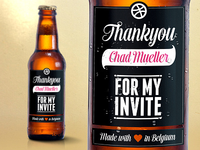 My first shot beer belgium canada dribbble player shot thankyou