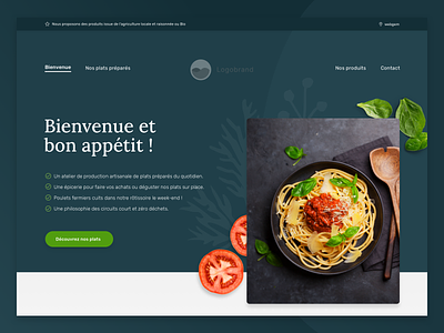 Food - Bon appétit ! app belgium clean design food header header exploration hero hero banner mockup web