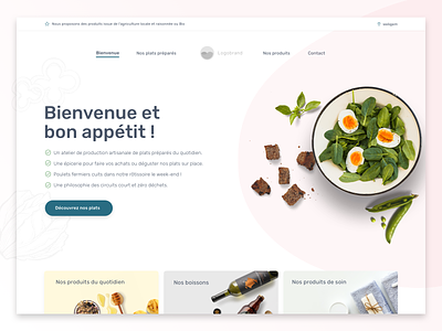 Food - Bon appétit ! belgium clean design header design header exploration hero banner mockup