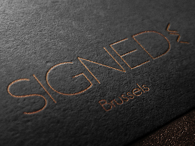 SIGNED - Logo gold logo premium shoes signed thin