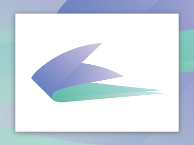 The bird bird gradient logo minimal