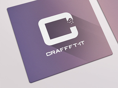 Craffft-IT - Business Card business card flat gradient logo long shadow