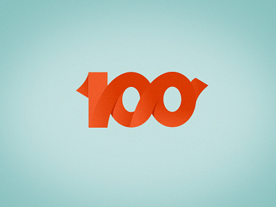 One Hundred 100 flat game illustration interface ios logo logotype one hundred