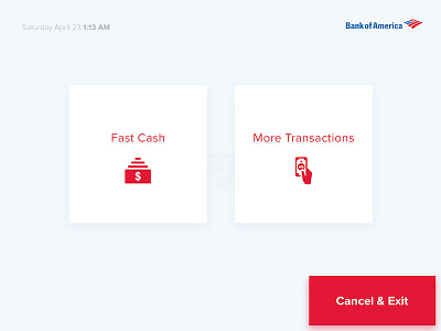 Bank of America - ATM Redesign atm bank bofa redesign ui