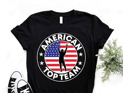 American T-shirt Design design fiverr t shirt graphic design illustration logo merch by amazon tsh vector