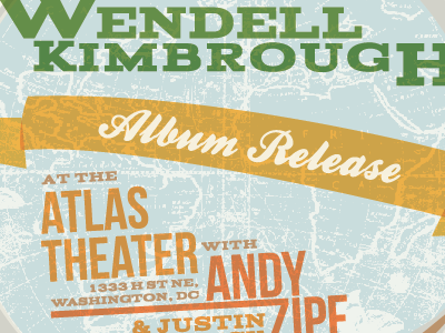 Wendell K Album Release music poster typography washington dc