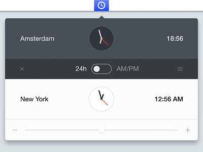 Clocks app application clock interface interface design mac osx time